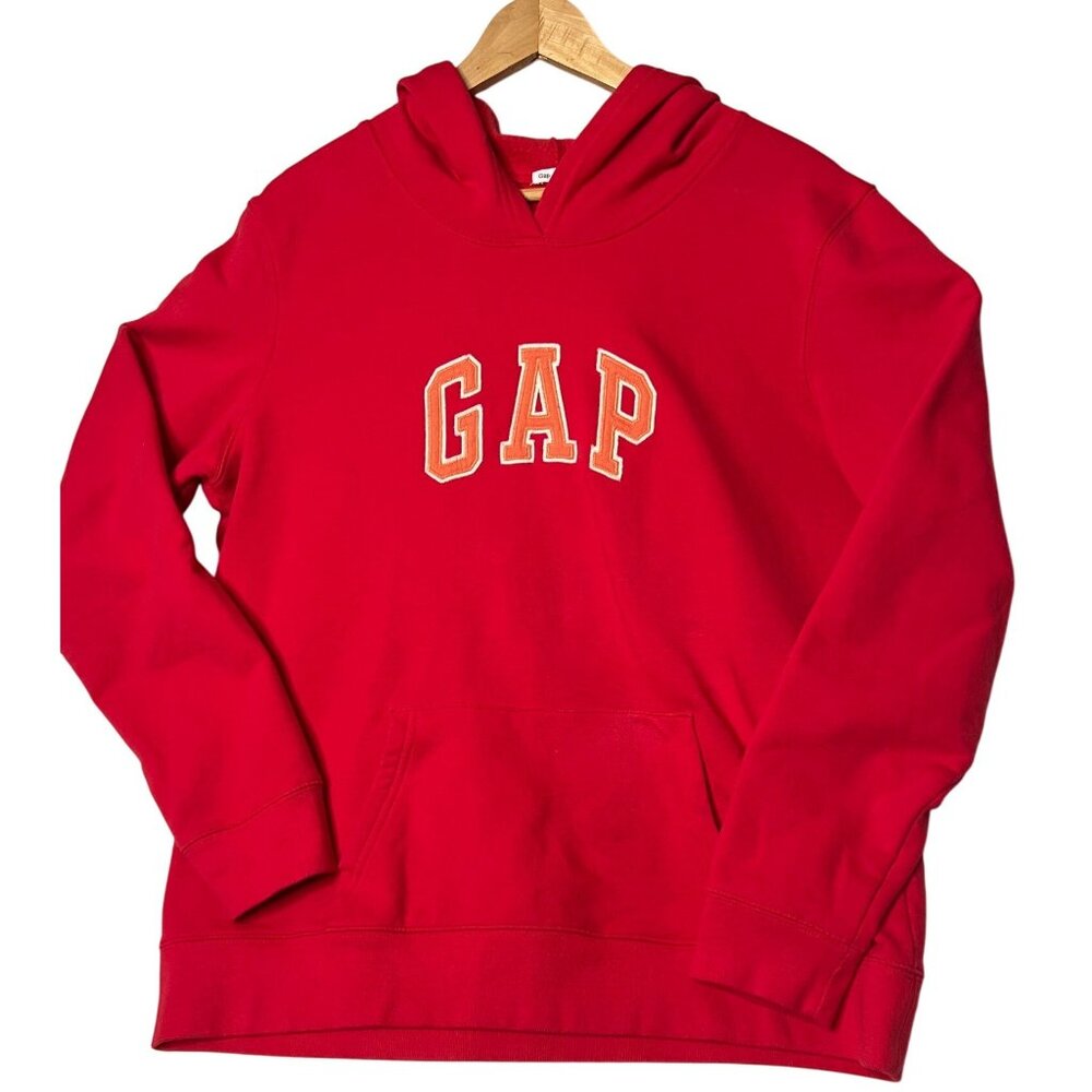 GAP  Hoodie Large Pullover Pink Cotton Blend Pocket Long Sleeve Athleisure